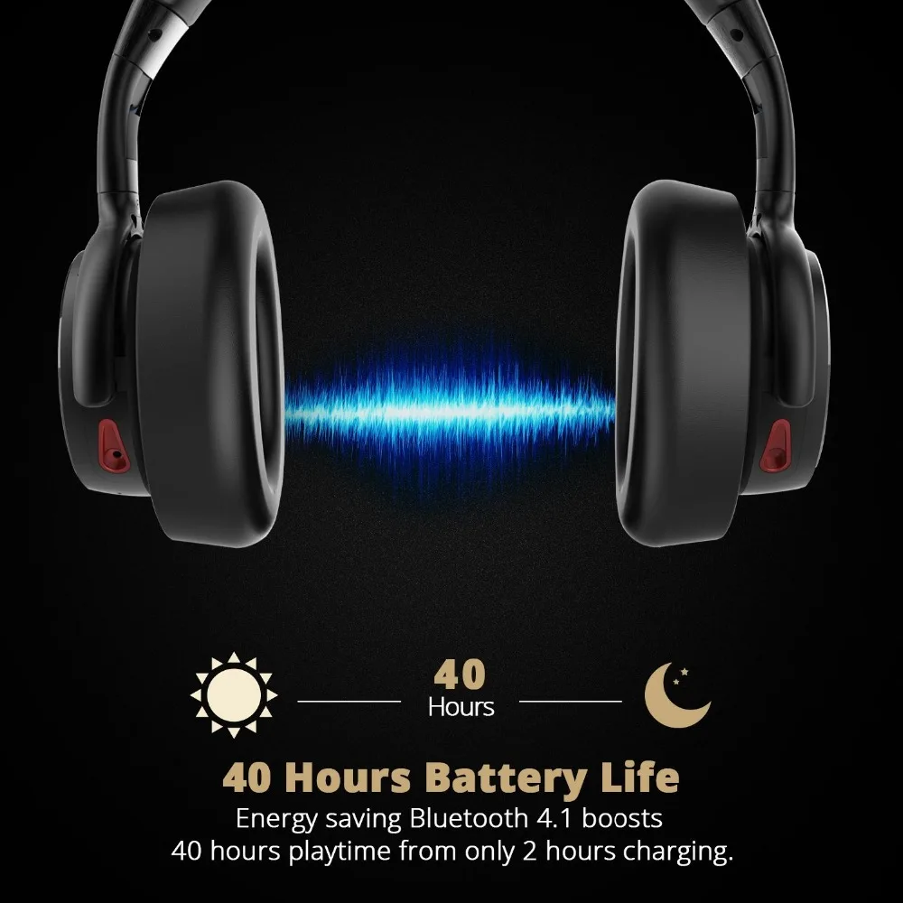 Ideausa V203 CVC Шум отмена Foladable Беспроводной Bluetooth наушники с микрофоном aptX HiFi Звук