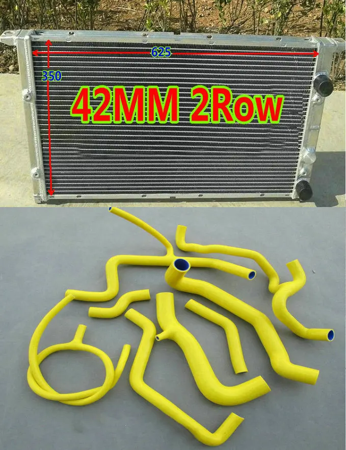 Radiator YELLOW Hose Алюминий радиатор+ силиконовый шланг для 1994-1998 Volkswagen Mk3 GT-I VR6 1 ч 1E 2.8LV6 MT AAA комплект 94 95 96 97 98 - Цвет: Radiator YELLOW Hose