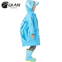 qian 3 10 years old fashion waterproof kids boys girls raincoat hooded rain poncho cartoon rain gear children rain coat suit