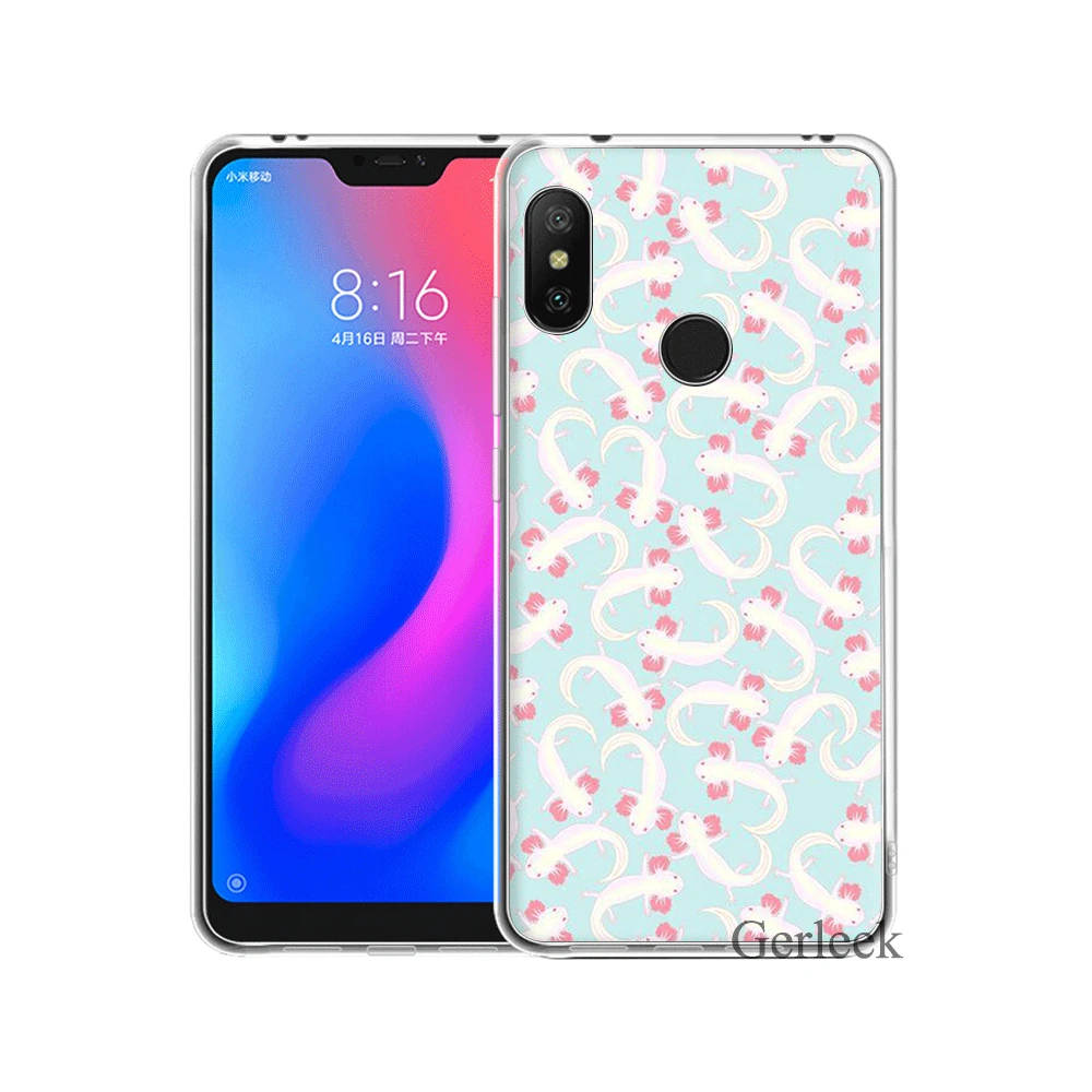 Чехол для телефона с милыми животными Axolotl Xiaomi Mi 5 5S 6 8 SE A1 A2 5X 6X Lite Mix 2S F1