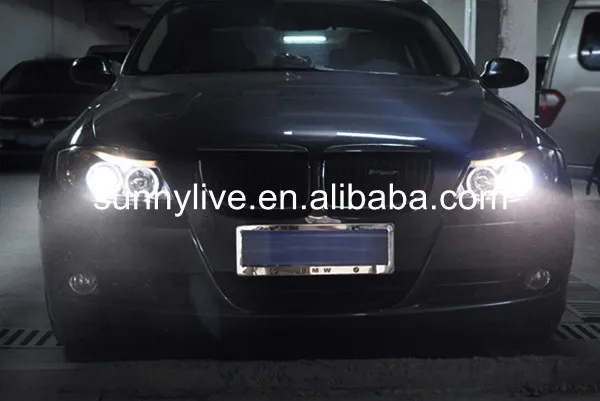 Для BMW E90 318i 320i светодиодный Ангельские глазки налобный фонарь 2005 по 2008 год с линзы