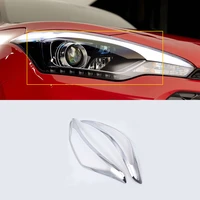 car styling accessories abs chrome headlight cover for hyundai i20 2018