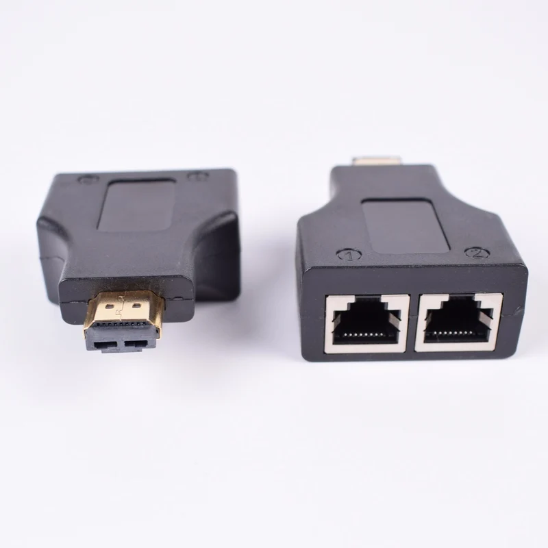Удлинитель с 2 RJ45 портами для HDMI удлинитель до 30 м CAT 5e CAT6 UTP LAN Ethernet HDTV HDPC шт.|Кабели