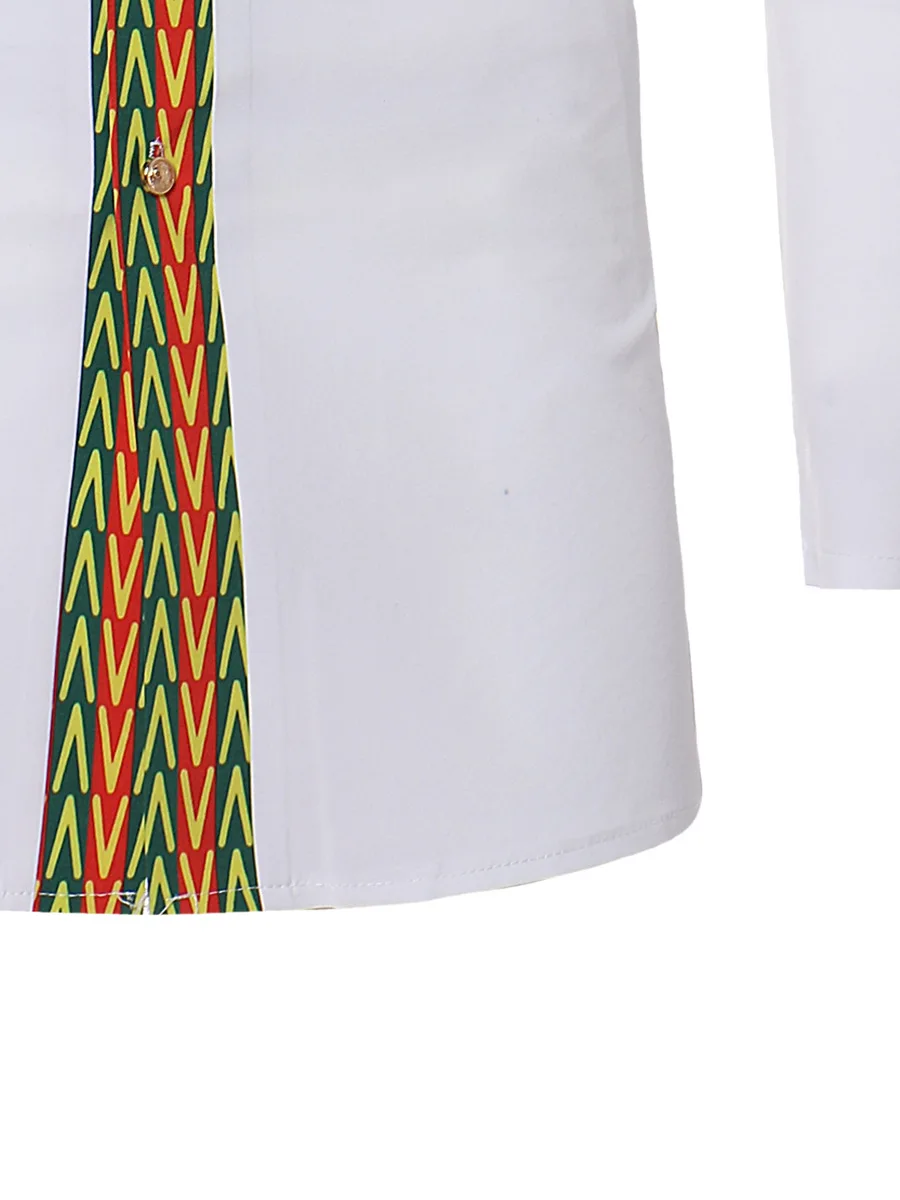 

Africa clothing African Dashiki Shirt 2021 Fashion Ethnic Printed Long Line Shirt Men Slim Fit Long Sleeve Shirts Male Camisas