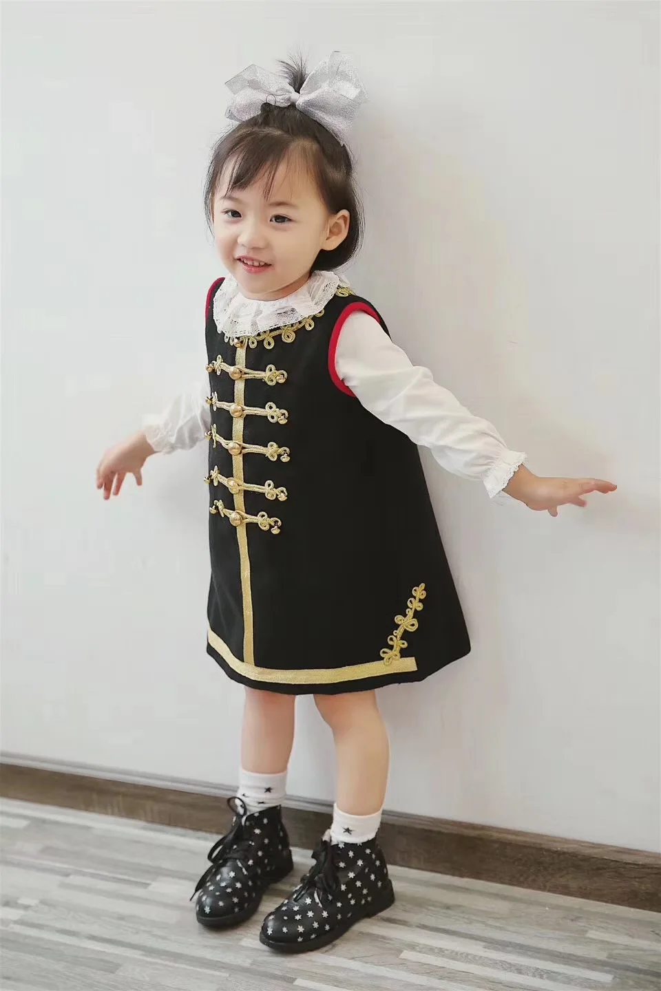baby girl clothes kids dresses for girls princess dress Heavy handmade high quality sleeveless dress autumn winter clothes