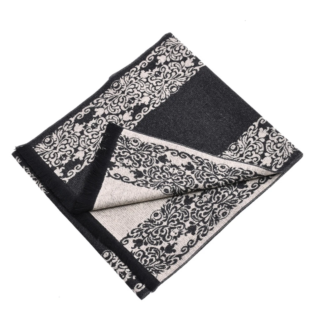 Winter Scarf Couples Flower Pattern Women Men Shawl Blanket Scarf Winter Autumn Neckwear Neck Warmer