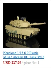 Henglong 1/16 масштаб 6,0 настроить Abrams rc Танк 3918 360 револьверная отдача ствола TH12946