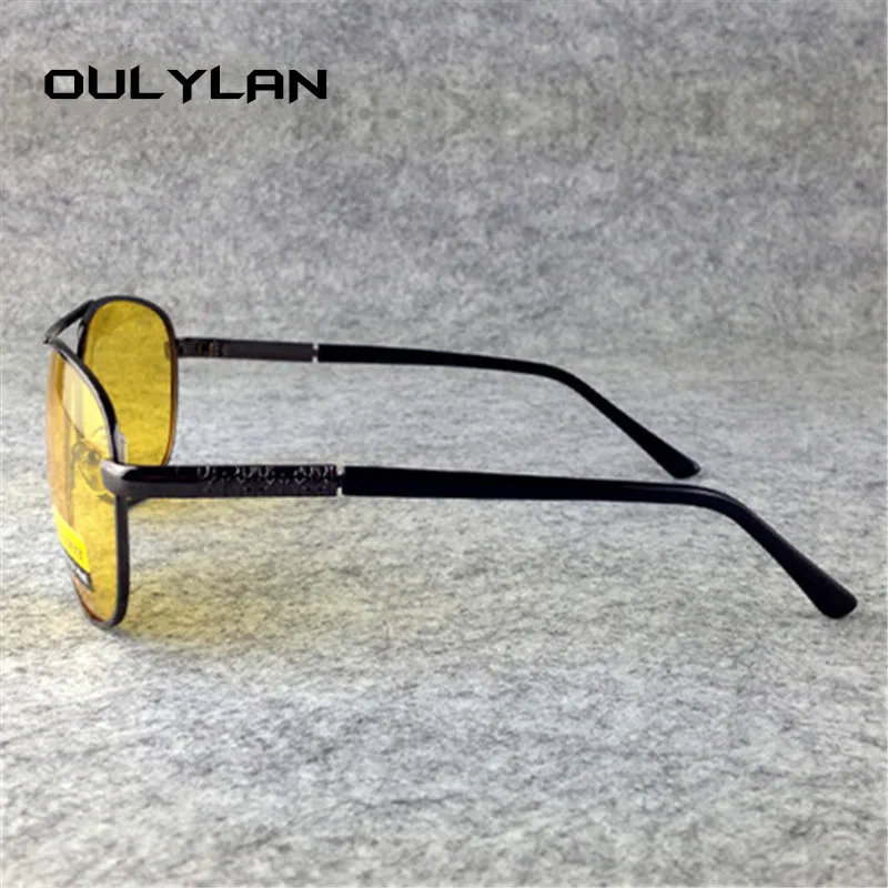 Oulylan, поляризационные солнцезащитные очки, мужские, для ночного видения, для вождения, солнцезащитные очки, женские, мужские, желтые линзы, антибликовые очки, UV400
