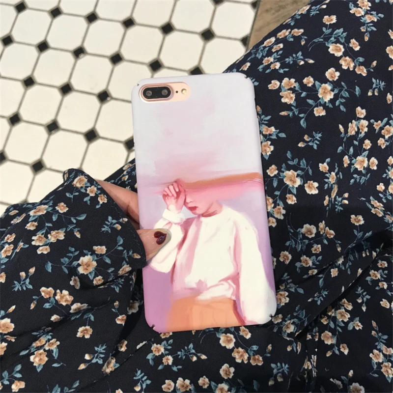 Чехол для iPhone 7 6 X XS Han Fengwen art жесткий чехол телефона с масляной росписью маленькой