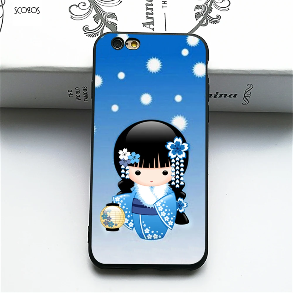 SCOZOS японский зимний Kokeshi мягкий чехол для телефона iPhone 5 5S SE 6 7 8 S Plus X Xr Xs Max |