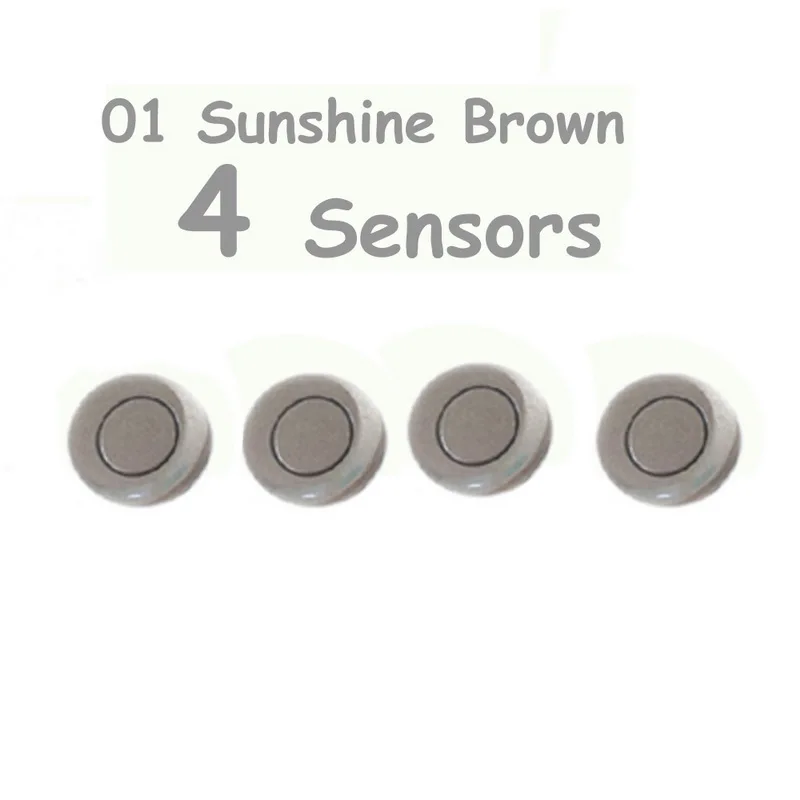 Sunshine Brown Обратный резервный buzzing дисплей автомобиля 4 датчика жидкокристаллический дисплей 12 В Радар монитор системы - Название цвета: Sunshine Brown