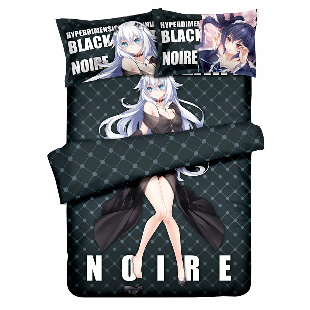 Аниме Neptunia Черное сердце Noire Choujigen игры Нептун кровать плоский набор Стёганое