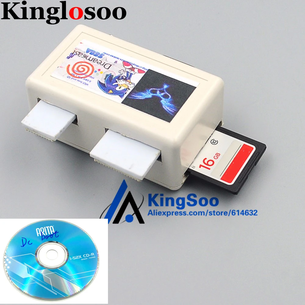 Адаптер для игровой консоли Sega Dreamcast DC адаптер SD карты VGA AV выход с загрузкой на 16