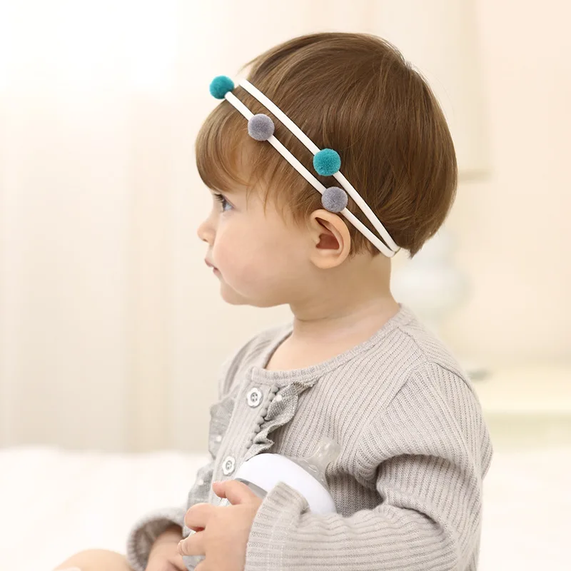 Новинка повязка на голову с помпоном Сказочная эластичная лента для волос