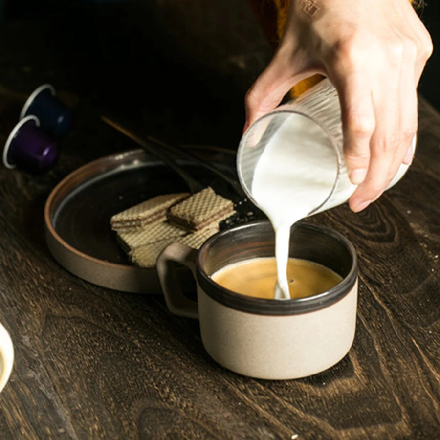 Большие керамические кружки для кофе креативные винтажные инструментов с