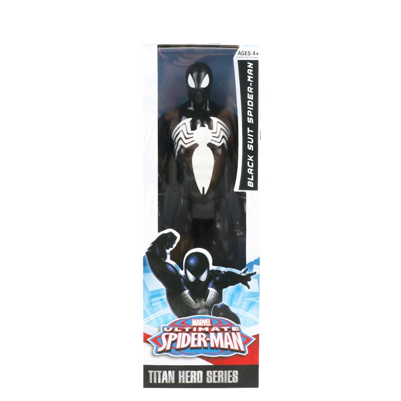 spiderman with box 30 см Marvel Мстители эндшпиль танос Человек-паук Халк Железный человек Капитан Америка Тор Росомаха Веном Фигурка Игрушки Кукла Детская - Цвет: spiderman with box