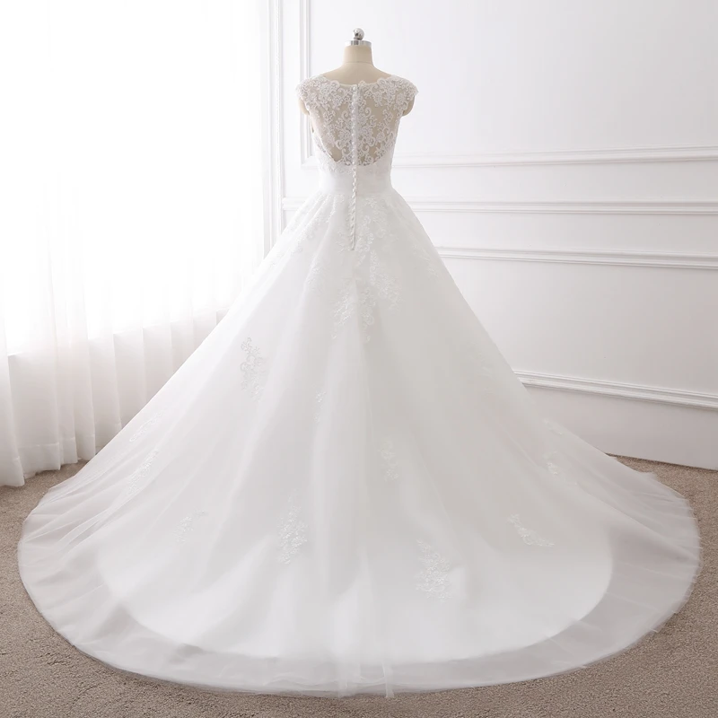 Miaoduo 2021 бальное платье свадебное с жемчугом кружевные аппликации Robe De Mariage