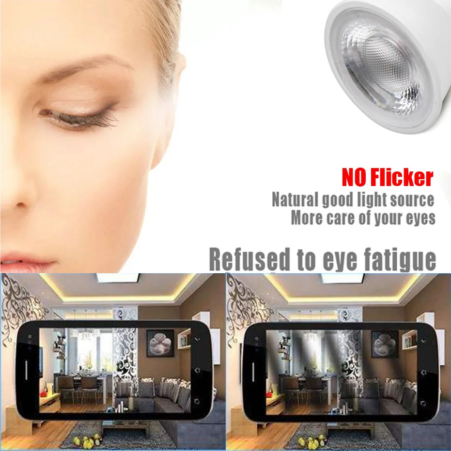 Светодиодная лампа GU10 с регулируемой яркостью сверхъяркий Точечный светильник