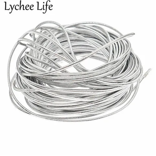 Lychee Life золотые и серебряные эластичные нитки полиэфирные резиновые чашки нитки DIY Ручная работа швейная одежда декоративные принадлежности аксессуары - Цвет: 4