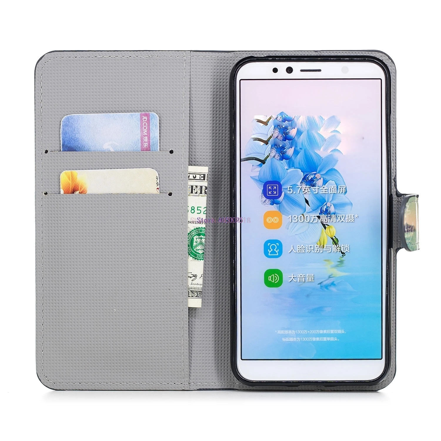Чехол-книжка для HUAWEI P Smart, 64 ГБ, 32 ГБ, две sim-карты, чехлы для HUAWEI P Smart FIG-LX1, FIG LX2 L21, чехлы, кошелек, полный корпус