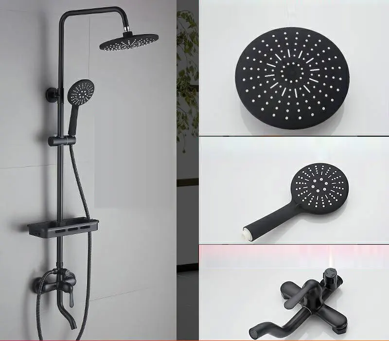 Senducs черный бронзовый набор для душа горячая холодная латунь смеситель ванной