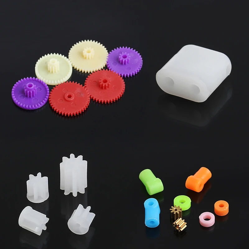 Комплект шестеренок сделай сам из 18 видов разноцветного пластика маленькая