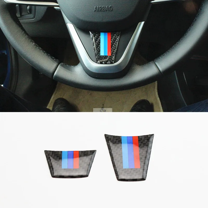 Carbon Fiber Refit Car Steering Wheel Stickers Decor Motorsports Emblem for BMW 3 Series E90(05-12) 320i 325i 318i Car-styling | Автомобили