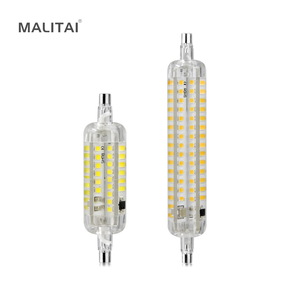 Светодиодная лампа R7S 5 Вт 10 220 В 78 мм 118 SMD2835 светодиодная J118 J78 сменный галогенный