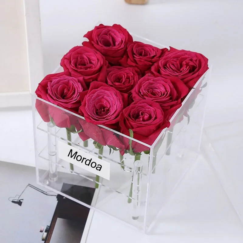 Новый модный прозрачный органайзер для макияжа коробка косметики из акрилового