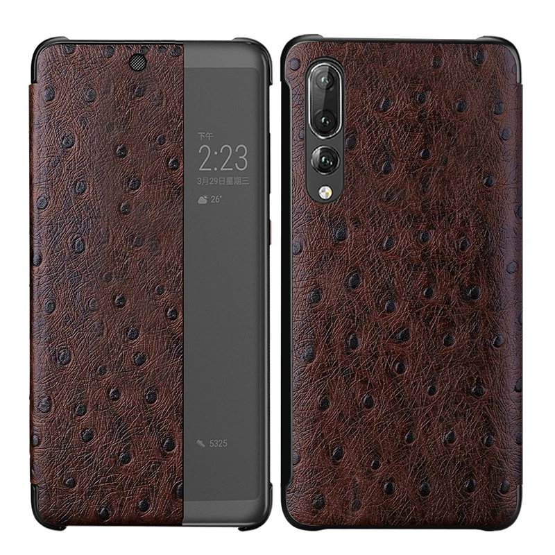 Оригинальный чехол XOOMZ из натуральной кожи с рисунком страуса для Huawei P20/ P20 Pro Smart