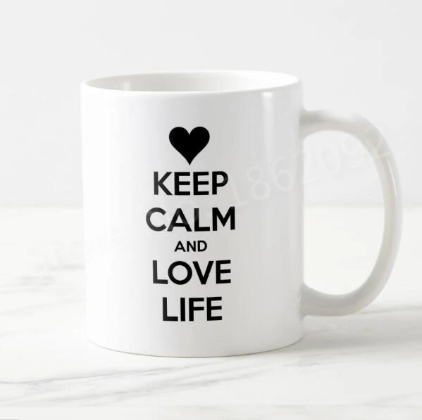 Современная кофейная кружка с надписью Keep Calm and Love On чайная чашка новинка кружки