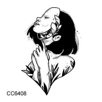 CC6408 Rocooart, сексуальная тату маска, вуаль, женское тату, старая школа, поддельные татуировки, боди-арт, временная татуировка, наклейка для женщин, Tatuajes Tatuagem - Цвет: CC6408