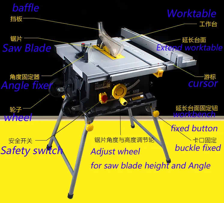 Настольная пила 10 дюймов для деревообработки сделай сам электропила 254 мм стола