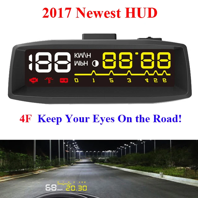 2017 НОВЫЙ Автомобиль OBD2 Автомобиля HUD Расти Монитор OBD Вождения Скорость
