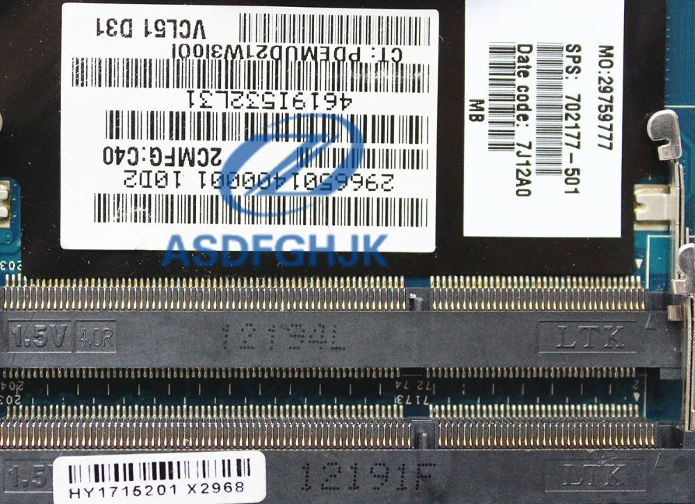 Материнская плата для ноутбука 702177-501 HP ENVY M6 M6-1000 материнская QCL51 LA-8712P DDR3