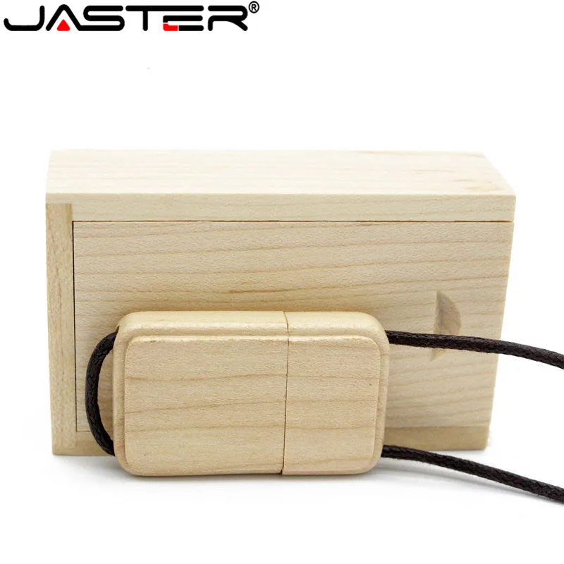 JASTER логотип клиента шнурок деревянная палка + коробка USB флэш-накопитель