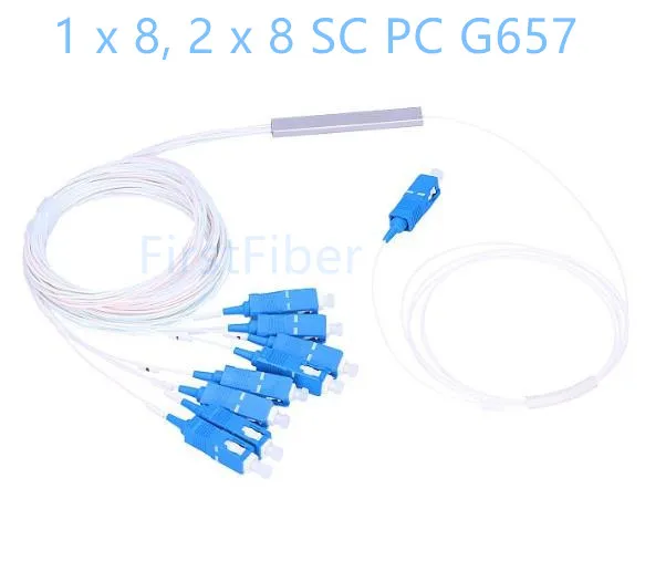 SC PC UPC splitter 1x8 8 Каналы Blockless LC Micro Тип 2x8 PLC Оптического Волокна сплиттер с 1 5 м кабель