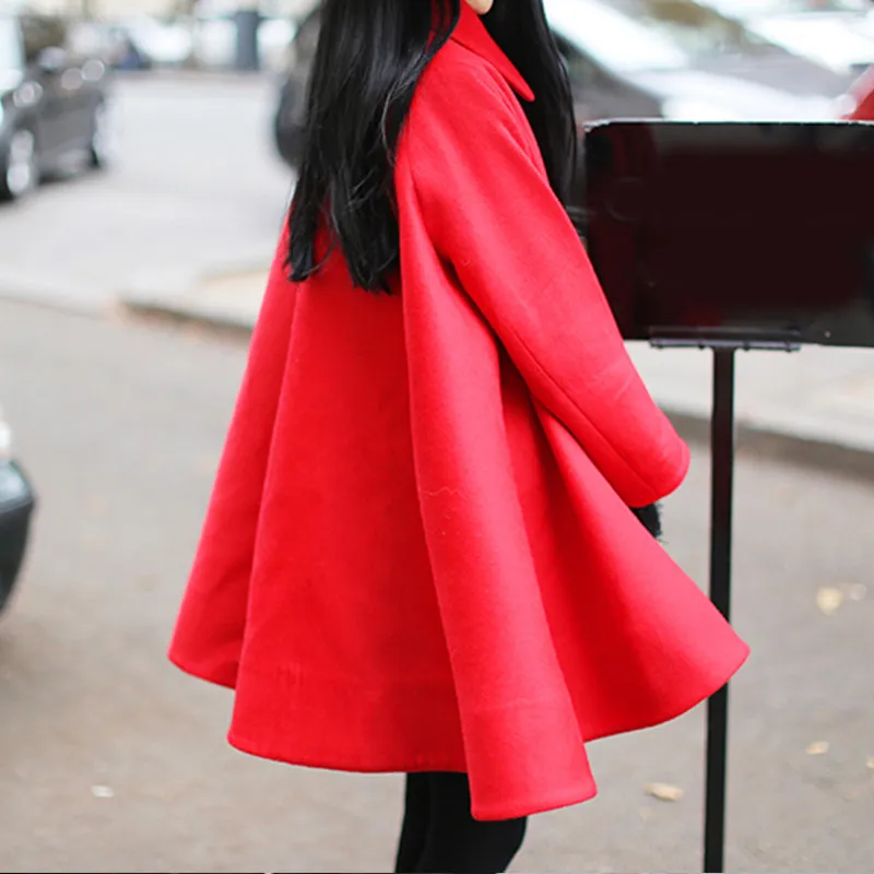 Женское винтажное пальто C3615 Осеннее/зимнее длинное шерстяное большого размера |