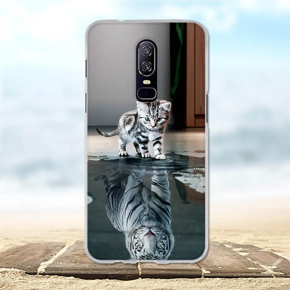 Чехол для Oneplus 6 защитный силиконовый чехол One Plus милый с 3D изображением животных 1