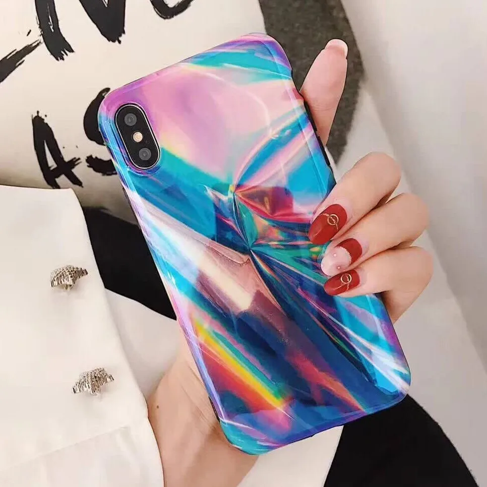 Triseoly Case For iPhone X Colorful transformation Bright surface Phone 8 7 6 Plus Cover | Мобильные телефоны и