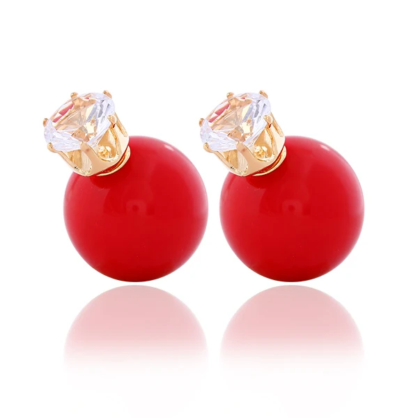 Женские серьги гвоздики с большим шариком 19 цветов|jewelry organizer earrings|earrings topazearrings owl |