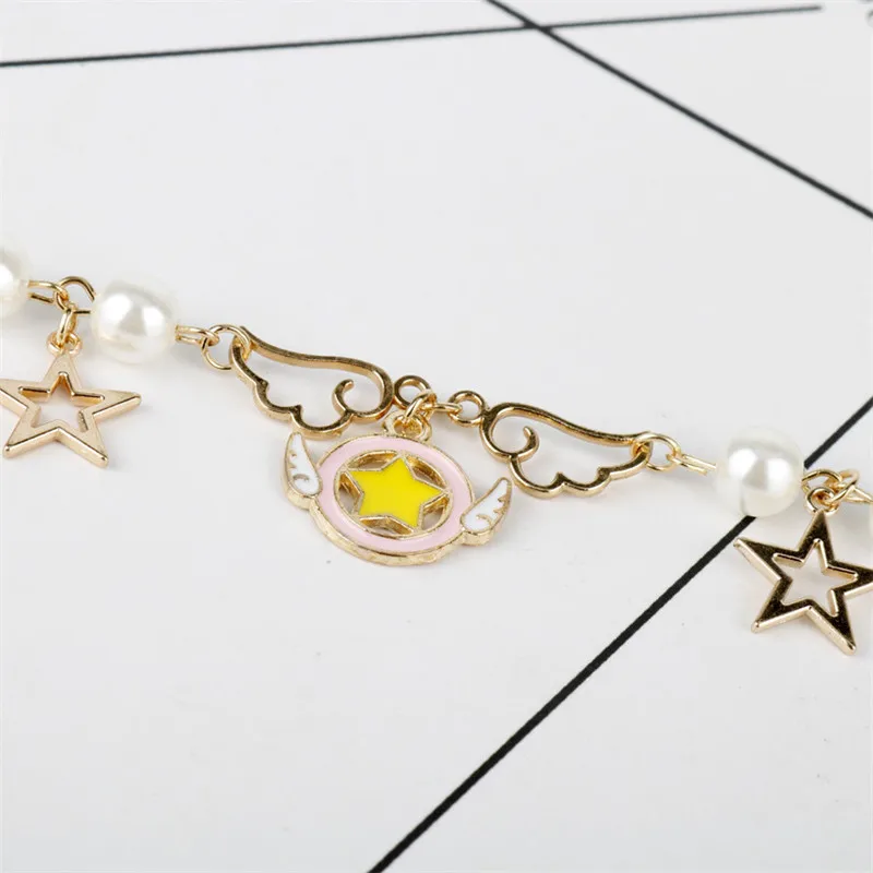 Dongsheng браслет с Луной в стиле Cardcaptor Sakura Волшебная палочка манжеты крыльями и