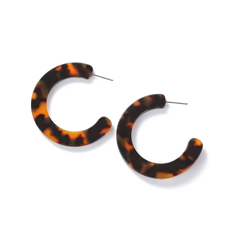 Черепаховые серьги-кольца для женщин 2020 круглые геометрические серьги модные