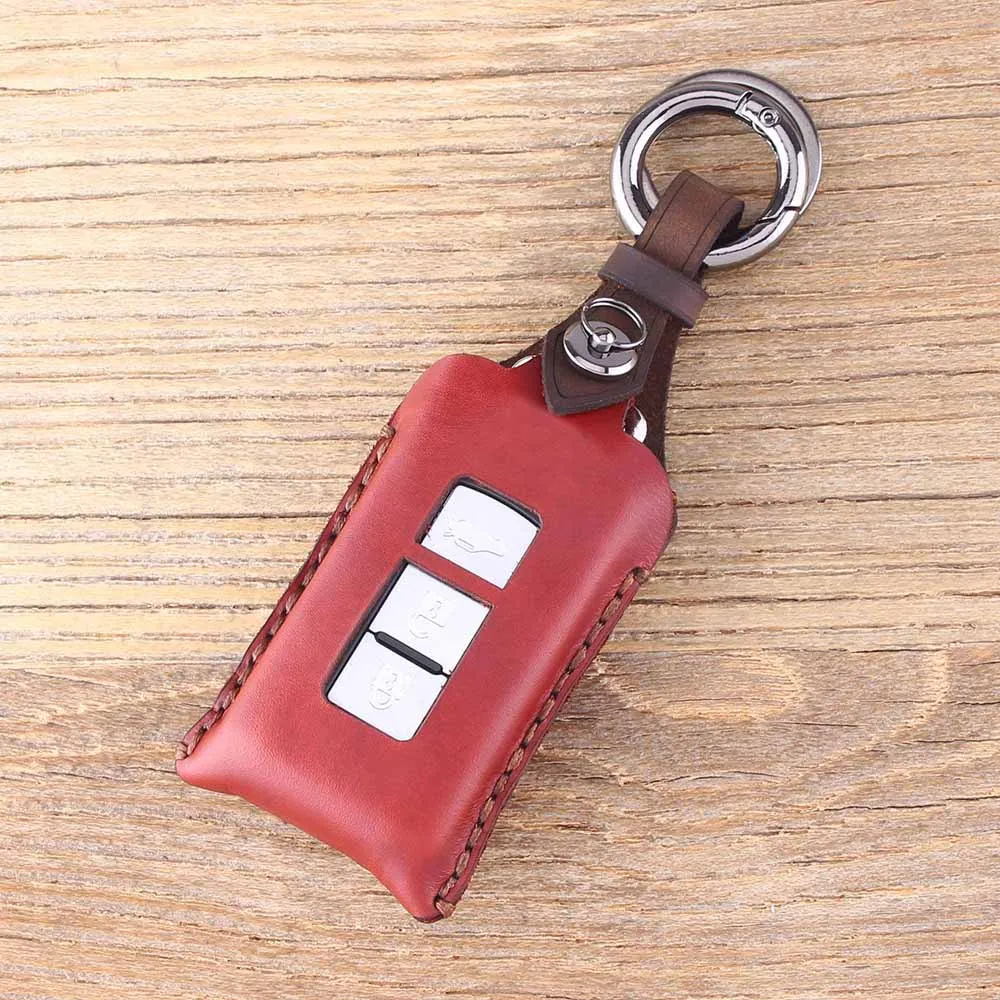 Чехол для ключей KEYYOU из натуральной кожи чехол с 3 кнопками Mitsubishi Outlander Sport Pajero Shogun
