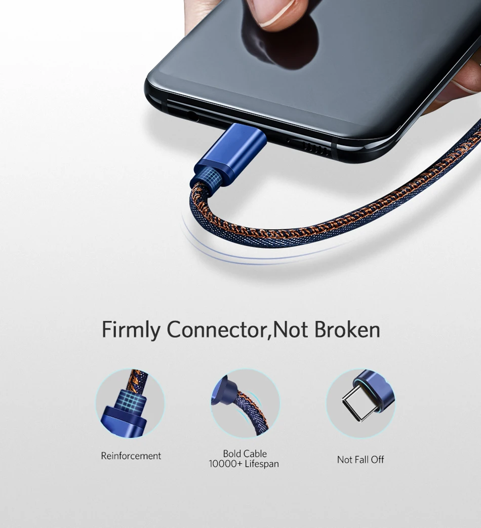 Usb type C кабель для быстрой зарядки для samsung Galaxy S10 S9 S8 Plus Xiaomi Mi 9 Быстрая зарядка USB C зарядное устройство для мобильного телефона шнур для передачи данных