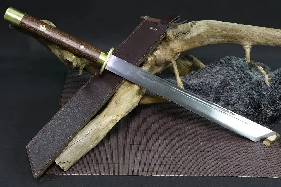 Латунный меч ручной работы из искусственной кожи | Дом и сад