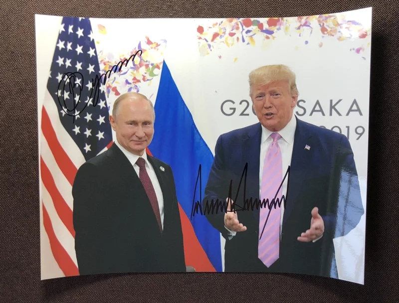 Ручная подписка с Путиным Бараком Дональдом Трампом фото с автографом 8*10 ограниченная версия автограф в чернилах 072019