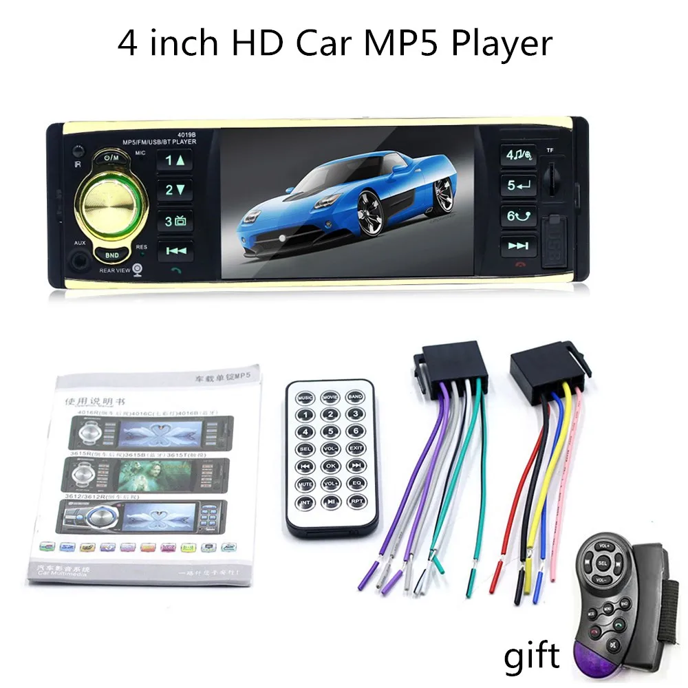 4 дюйма one1 Din Автомобильный Радио MP5 плеер стерео аудио MP3 музыкальный Bluetooth USB FM TF
