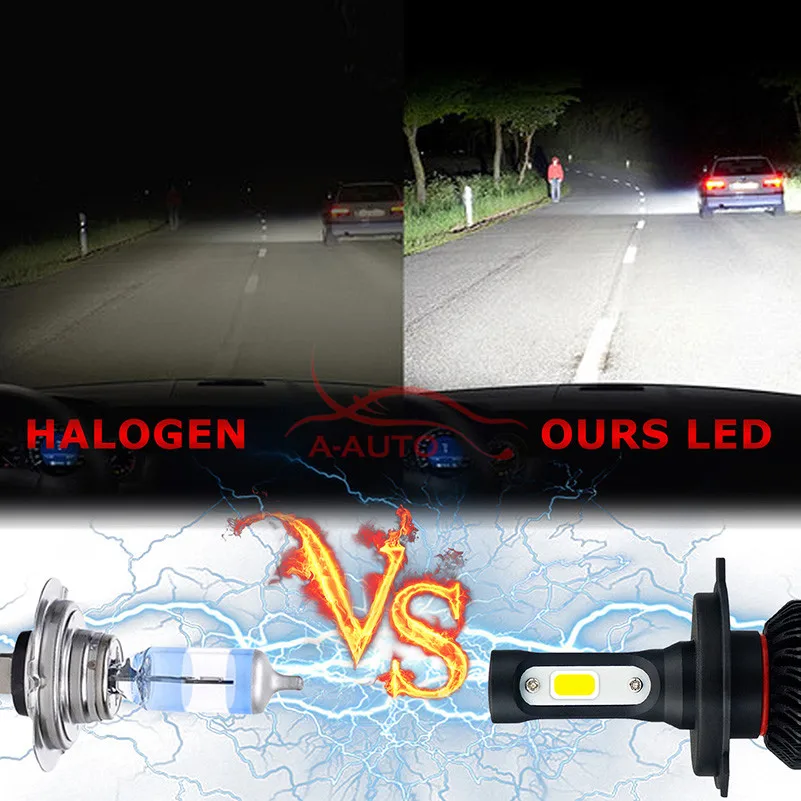 H11 H9 led hb4 автомобильный головной светильник s 9003 9007 COB 9005 9006 автомобильная лампа