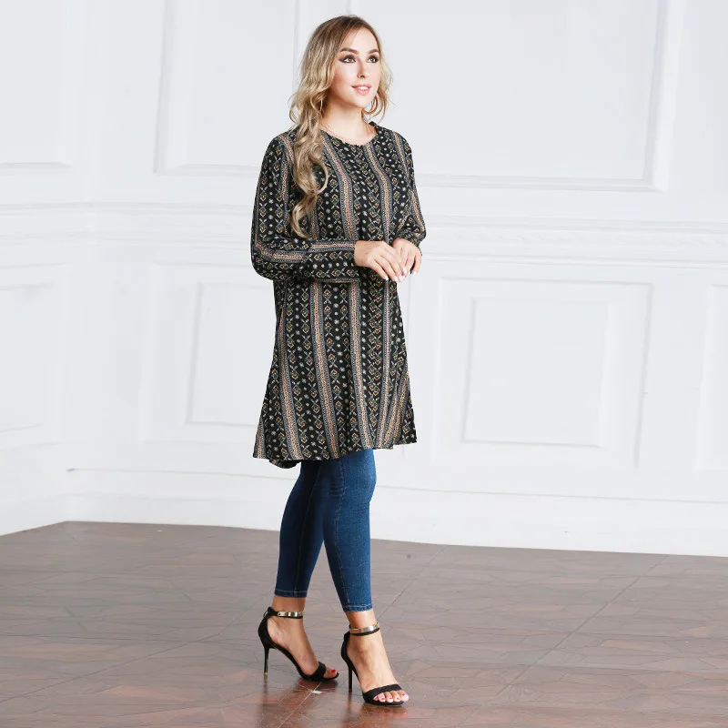 Ближний Восток Abayas мусульманской блузка Исламская Костюмы для Для женщин